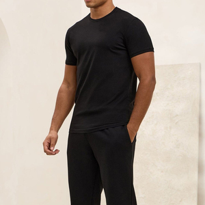 T-shirt épais 300 g/m² en coton 100 % personnalisé avec impression de logo pour hommes – T-shirts unis imprimés blancs et noirs - Product Image 1