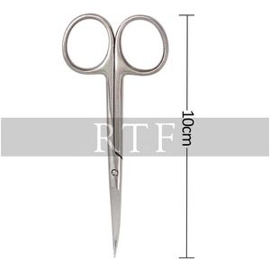 Tijeras quirúrgicas de acero inoxidable para cirugía Dental, instrumentos médicos con punta recta y curvada de 10cm - Product Image 5