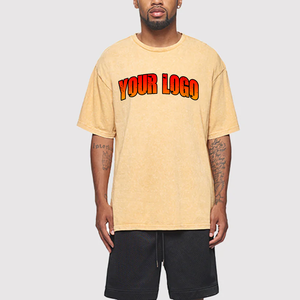 Camiseta de Cuello Redondo con Lavado Ácido, Corte Regular, para Adultos, Camisetas de Alta Calidad con Lavado Ácido para Hombre, Camisetas Personalizadas 2026 - Product Image 1