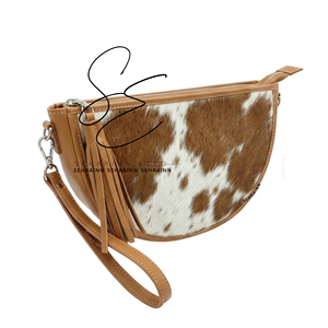 2026 New Cowhide Leather Coin <b>Purse</b> Animal Print Zipper Wallet Mini Wrist Strap Bohemian Style Women's Daily Use Pouch - Product Image 1