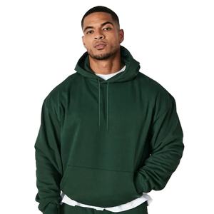 Sweat à capuche vintage pour homme, 100% coton, 340g, poids lourd, couleur unie, logo personnalisé, poche, hiver - Product Image 2
