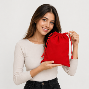 Premium Velvet <b>Drawstring</b> Jewelry Pouch Bag | Soft Gift Packaging Storage Case for Rings Earrings Necklaces <b>Bracelets</b> Coins - Product Image 3