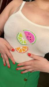 Parches bordados a mano con lentejuelas y cuentas de vidrio de moda para camisetas de algodón, tops sin mangas y crop tops de mujer - ¡Oferta especial! - Product Image 2