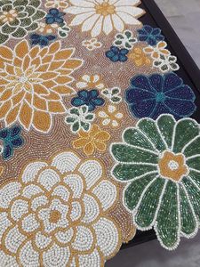 Bohemian Floral Embroidered Table <b>Runner</b> Cotton <b>Washable</b> Home Decor - Product Image 3