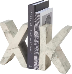 Concrete bookends letter <b>book</b> ends heavy duty bookend decorative shelf <b>decor</b> alphabet bookends wholesale luxury desk organizer w - Product Image 1