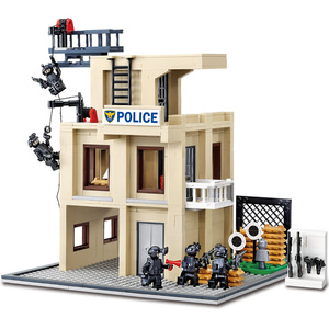 OXFORD TOWN SWAT TRAINING CENTER Special Police Training Base Building <b>Blocks</b> Tactical Drilling Scene Kids Creative ABS <b>Plastic</b> - Product Image 2