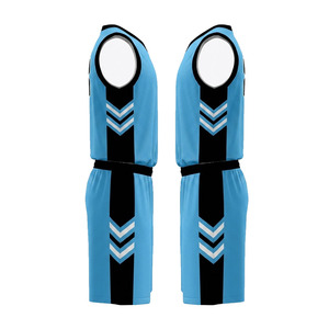 Conjunto de Uniforme de Baloncesto Ekin Impex, Sin Mangas, Cuello en V, Azul y Negro, para Adultos, Absorbente de Humedad, Impresión Sublimada - Product Image 2