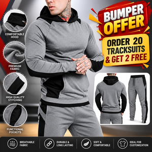 Conjunto Deportivo con Capucha para Hombre, Diseño Color Block, Manga Larga, Transpirable, Informal, para Correr, con Logotipo del Fabricante, Marca Privada, OEM - Product Image 1