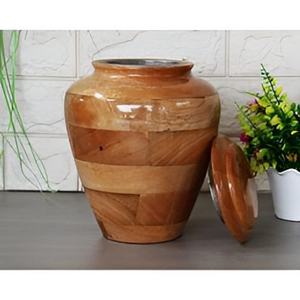 Urna Funeraria de Madera Hecha a Mano, Pulida, de Madera Natural, Estilo Tradicional para Cenizas de Adultos - Product Image 6