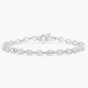 Bracelet élégant pour femme en moissanite et diamant, chaîne en argent sterling 925, bijoux tendance hip-hop, cadeau - Product Image 2