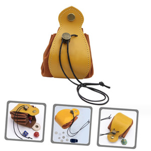 Bolsa de Cuero Hecha a Mano con Cordón para Guardar Dados, Estilo Clásico, para Juegos de Mesa DND, Portamonedas y Artículos Pequeños - Product Image 3