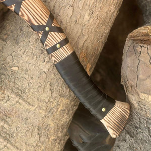 Hacha Vikinga Histórica Industrial, Hecha a Mano, con Cabeza de Acero, Mango de Madera y Empuñadura de Cuero, de Alta Calidad, Regalo Temático Nórdico Tradicional - Product Image 4