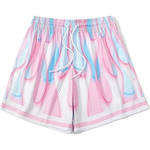 Shorts en maille imprimés personnalisés pour hommes, tissu à séchage rapide, taille élastique, shorts de sport, de gym, décontractés, streetwear - Product Image 2