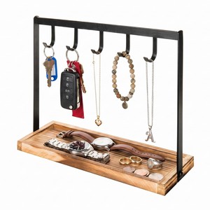 Mahogany Wood Premium <b>Key</b> Organizer with Metal Frame - Wholesale Executive Desk Organizer - Product Image 1
