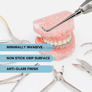 Elevador dental manual, separador de coronas, espaciador, punta curva de 90 grados, acero inoxidable, instrumento hueco para extracción dental - Product Image 5