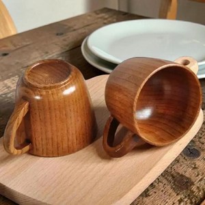 Taza de Té de Madera con Acabado Liso, Hecha a Mano, Taza de Bebidas de Madera Maciza para la Mesa del Comedor y Decoración de la Cocina - Product Image 6