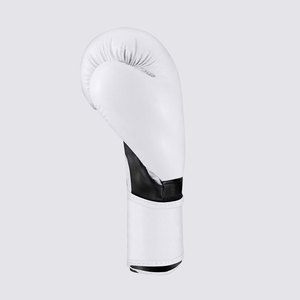 Gants de boxe professionnels en cuir blanc pur - Mitaines de sparring en mousse haute densité - Fermeture réglable à scratch - Product Image 3