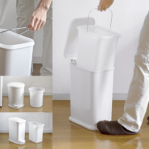 Nhựa Bước Trên Thùng Rác Màu Xám Với Móc Và Túi Chủ Hộ Gia Đình Đạp Thùng Rác Có Thể Cho Nhà Bếp Sử Dụng - Product Image 1