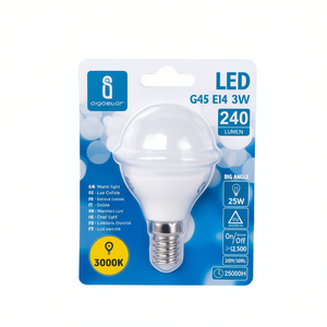 Lampadina LED G45 E14 3W 3000K Luce Calda 240Lm Ampio Angolo 25000H Durata - Product Image 2