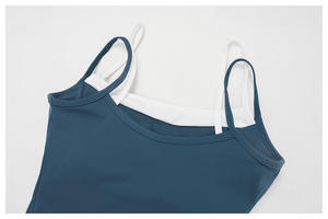 Camiseta sin mangas para mujer, versátil, de algodón, transpirable, tejida, para yoga, gimnasio, con textura acanalada. - Product Image 4