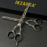 Ciseaux professionnels pour laisser des mèches de cheveux à la vue, IZARSA, 32 dents, acier inoxydable, lame tranchante, sécurité, manche long, pour droitiers, usage en salon