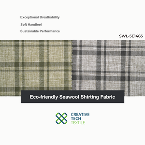 Green performance <b>fabric</b> SWL-5E1465 Moisture-smart Seawool PET/<b>Polyester</b>=37/63 for Adventure-ready apparel - Product Image 2