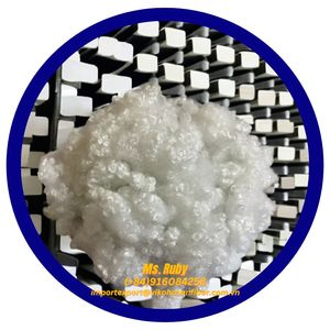 HCS White Fiber Recycled 15d 3d Hollow Conjugated Siliconized Polyester Staple Fiber PSF GRS OEKO <b>TEX</b> Certified Concrete Staple - Product Image 2