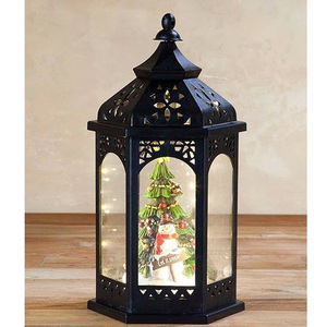 Lanterne en fer élégante résistante à la chaleur avec panneau en verre pour la décoration de la maison, des restaurants et des hôtels - Product Image 4