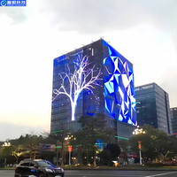 Panel LED Grid Transparan Warna Penuh Kecerahan Tinggi dari Pabrik Sumber untuk Pusat Perbelanjaan