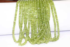 ลูกปัด Citrine เหลี่ยมเพชรพลอย Heishi ขนาด5มม. 16นิ้วลูกปัดทรงเพอริโด - Product Image 4