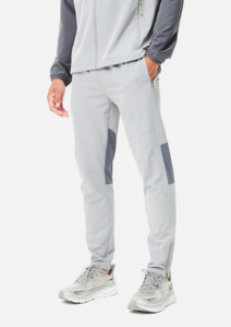 Men's Gray Polyester Tracksuit Set Full <b>Zip</b> <b>Hooded</b> Sporty Windbreaker Jacket and Pants with Side Pockets Quick Dry Design - Product Image 3