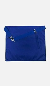 Delantal Masónico de Piel de Cordero Premium, Bordado con el Escudo de la Logia Azul, con Cinta Azul y Elegantes Guantes de Algodón Bordados - Product Image 5