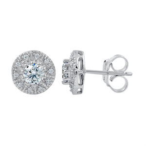 Pendientes de Plata de Ley 925 con Forma de Flor y Circonita, Estilo Minimalista, Joyería de Boda para Mujer - Product Image 1