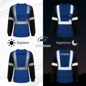 Sweat-shirt de sécurité réfléchissant haute visibilité CLASSE 1 Logo personnalisé Imperméable LED Flash FR ZUNEZI INTERNATIONAL - Product Image 4