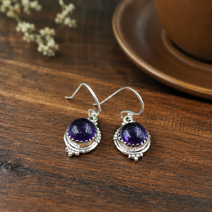 <b>Top</b> Quality Amethyst Dangle Earrings 925 Sterling Silver <b>Rose</b> Gold Yellow Gold Plated Handmade Boho Gemstone Jewelry For Women - Product Image 6