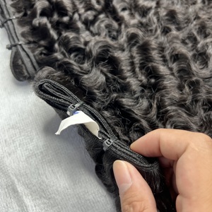 Bundles de curl birmans avec dentelle frontale cheveux humains 10A cheveux vierges vietnamiens 100% extensions de cheveux humains bruts - Product Image 6