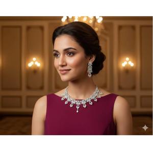 Conjunto de collar vintage de latón de alta calidad con aretes a juego para mujer, joyería étnica para bodas y fiestas, disponible para la venta. - Product Image 5