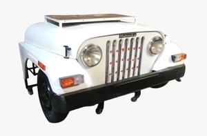 Escritorio de Oficina con Diseño de Jeep Vintage, Estilo Industrial, Mueble Metálico Convertible - Product Image 6