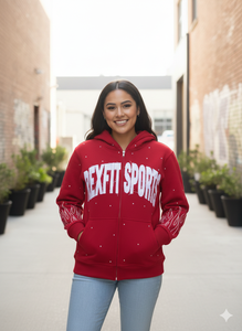 รับผลิตเสื้อฮู้ดดี้ซิปแบบดรอปโชว์เดอร์ ผ้าคอตตอนฟลีซหนา 500 GSM พิมพ์โลโก้ตามสั่ง OEM สำหรับเสื้อผ้าสตรีทแวร์ - Product Image 3