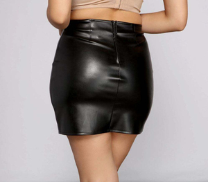 Faldas de Cuero Estilo Urbano para Mujer – Moda de Cintura Alta con Material Premium Suave y Cómodo, Elegantes Faldas de Cuero para Mujer - Product Image 3