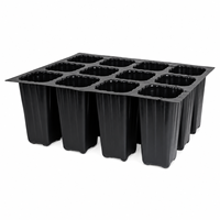 Plateau de propagation carré respirant en plastique HIPS avec trous de drainage pour semis de plantes, base de dôme de germination, fabriqué en Inde