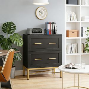 ตู้เก็บเอกสารแบบสองลิ้นชัก ชั้นวางเครื่องพิมพ์ และตู้เก็บของในห้องนั่งเล่น - Product Image 1