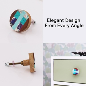 Boutons de meuble en bois en gros, boutons de tiroir multicolores pour enfants, boutons et poignées ronds pour commodes et placards - Product Image 5