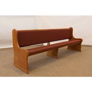 Custom teak wood church pew in an antique style aqm852 - Product Image 1