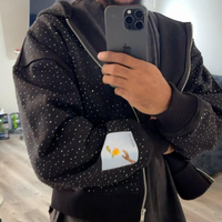 Sweat à capuche homme en molleton 100% coton, imperméable, avec logo personnalisé, vente en gros, hiver, intégral, vierge, strass