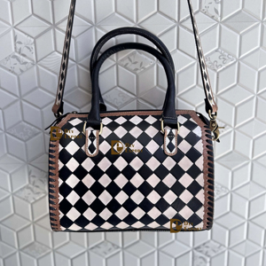 Luxury Designer Hand Tooled Carving Leather Speedy Handbag Gypsy <b>Boho</b> Checkers Pattern Western Stylish Women Shoulder <b>Bag</b> - Product Image 1