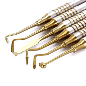Ensemble de 6 spatules pour composites dentaires en acier inoxydable, antiadhésives, outils esthétiques et réparateurs, certifiés CE - Product Image 2