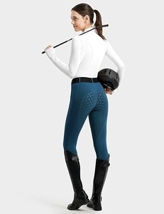 Pantalon d'équitation femme coupe décontractée, respirant, avec grip en silicone et fermeture éclair avant - Product Image 4