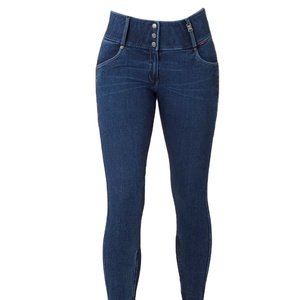Best Selling Equestrian Clothing With Premium Technical <b>Denim</b> <b>Fabric</b> Custom Design Horse Riding Breeches Jodhpurs Pants - Product Image 6