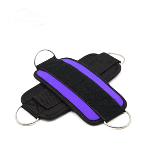 Adjustable Breathable Foldable Non-Slip Neoprene Ankle Strap Double Ring Closure Professional Protection <b>Weight</b> Lifting <b>Training</b> - Product Image 4